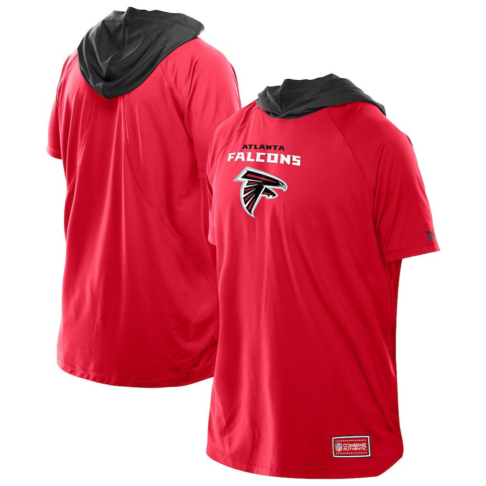 Atlanta Falcons New Era Combine Authentic Hooded Raglan Short-Sleeve T-Shirt - Red - NFL