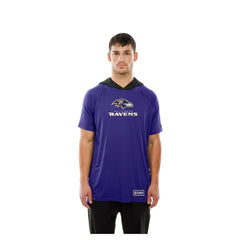 Baltimore Ravens New Era Combine Authentic Hooded Raglan Short-Sleeve T-Shirt - Purple - NFL
