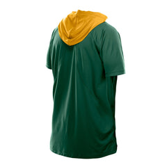 Green Bay Packers New Era Combine Authentic Hooded Raglan Short-Sleeve T-Shirt - Green - NFL