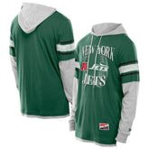 New York Jets New Era Twofer Layered Long Sleeve Hoodie T-Shirt - Green - NFL