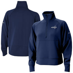Washington Capitals Columbia Women's Wickhams Hills Raglan Omni-Wick Half-Zip Pullover - Navy | NHL Lifestyle