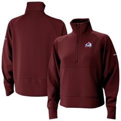 Colorado Avalanche Columbia Women's Wickhams Hills Raglan Omni-Wick Half-Zip Pullover - Maroon | NHL on sale