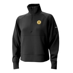 Boston Bruins Columbia Women's Wickhams Hills Raglan Omni-Wick Half-Zip Pullover - Black | NHL Clearance