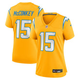 Ladd McConkey Los Angeles Chargers Women's Alternate Charger Power Game Jersey - Gold - Nike