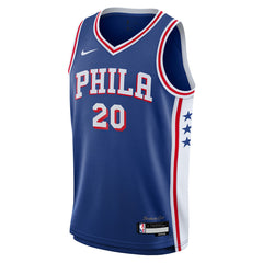 Nike Jared McCain Philadelphia 76ers Youth Swingman Jersey Icon Edition Royal