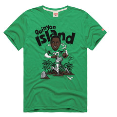 Quinyon Mitchell Philadelphia Eagles Homage Unisex Caricature Player Tri-Blend T-Shirt - Kelly Green - NFL