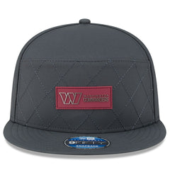 Washington Commanders New Era 2025 Sideline Cold Weather Split Panel 9FIFTY Snapback Hat - Charcoal - NFL