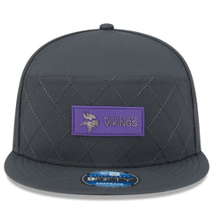 Minnesota Vikings New Era 2025 Sideline Cold Weather Split Panel 9FIFTY Snapback Hat - Charcoal - NFL
