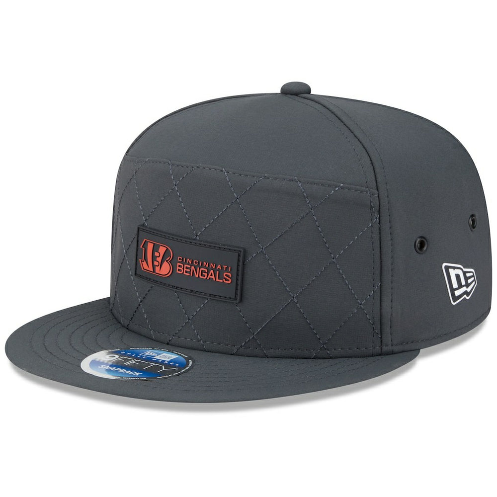 Cincinnati Bengals New Era 2025 Sideline Cold Weather Split Panel 9FIFTY Snapback Hat - Charcoal - NFL