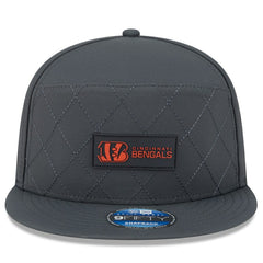 Cincinnati Bengals New Era 2025 Sideline Cold Weather Split Panel 9FIFTY Snapback Hat - Charcoal - NFL