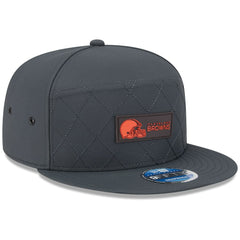 Cleveland Browns New Era 2025 Sideline Cold Weather Split Panel 9FIFTY Snapback Hat - Charcoal - NFL