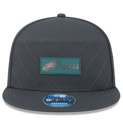 Philadelphia Eagles New Era 2025 Sideline Cold Weather Split Panel 9FIFTY Snapback Hat - Charcoal - NFL