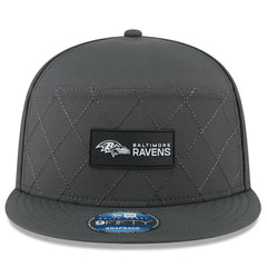 Baltimore Ravens New Era 2025 Sideline Cold Weather Split Panel 9FIFTY Snapback Hat - Charcoal - NFL