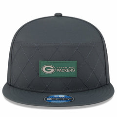 Green Bay Packers New Era 2025 Sideline Cold Weather Split Panel 9FIFTY Snapback Hat - Charcoal - NFL