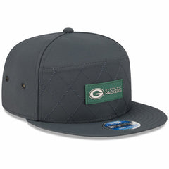 Green Bay Packers New Era 2025 Sideline Cold Weather Split Panel 9FIFTY Snapback Hat - Charcoal - NFL