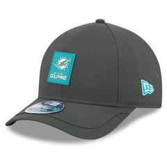 Miami Dolphins New Era 2025 Sideline Cold Weather 9FORTY M-Crown Adjustable Hat - Charcoal - NFL