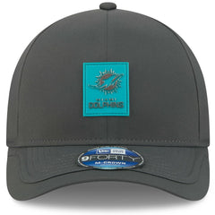 Miami Dolphins New Era 2025 Sideline Cold Weather 9FORTY M-Crown Adjustable Hat - Charcoal - NFL