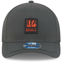 Cincinnati Bengals New Era 2025 Sideline Cold Weather 9FORTY M-Crown Adjustable Hat - Charcoal - NFL