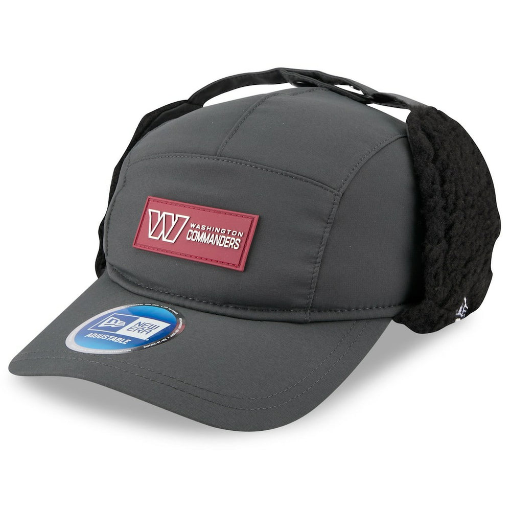 Washington Commanders New Era 2025 Sideline Cold Weather Runner Dog Ear Adjustable Hat - Charcoal - NFL