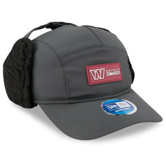 Washington Commanders New Era 2025 Sideline Cold Weather Runner Dog Ear Adjustable Hat - Charcoal - NFL