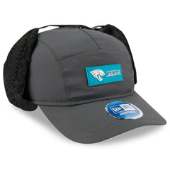 Jacksonville Jaguars New Era 2025 Sideline Cold Weather Runner Dog Ear Adjustable Hat - Charcoal - NFL