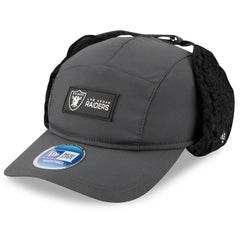 Las Vegas Raiders New Era 2025 Sideline Cold Weather Runner Dog Ear Adjustable Hat - Charcoal - NFL