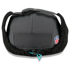 Miami Dolphins New Era 2025 Sideline Cold Weather Runner Dog Ear Adjustable Hat - Charcoal - NFL