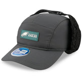 Philadelphia Eagles New Era 2025 Sideline Cold Weather Runner Dog Ear Adjustable Hat - Charcoal - NFL