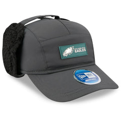 Philadelphia Eagles New Era 2025 Sideline Cold Weather Runner Dog Ear Adjustable Hat - Charcoal - NFL