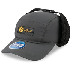 Pittsburgh Steelers New Era 2025 Sideline Cold Weather Runner Dog Ear Adjustable Hat - Charcoal - NFL