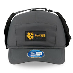 Pittsburgh Steelers New Era 2025 Sideline Cold Weather Runner Dog Ear Adjustable Hat - Charcoal - NFL