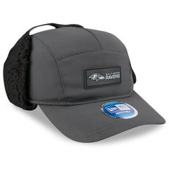 Baltimore Ravens New Era 2025 Sideline Cold Weather Runner Dog Ear Adjustable Hat - Charcoal - NFL