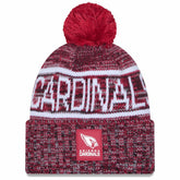 Arizona Cardinals New Era 2025 Sideline Cold Weather Cuffed Knit Hat with Pom - Cardinal - NFL