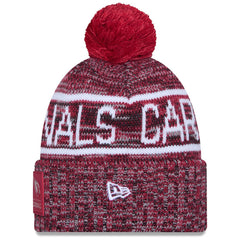 Arizona Cardinals New Era 2025 Sideline Cold Weather Cuffed Knit Hat with Pom - Cardinal - NFL