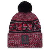 Atlanta Falcons New Era 2025 Sideline Cold Weather Cuffed Knit Hat with Pom - Red - NFL