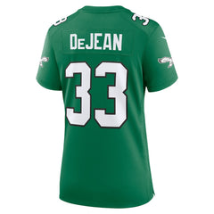 Cooper DeJean Philadelphia Eagles Women's Alternate Game Jersey - Kelly Green - Nike