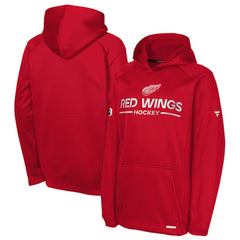 Detroit Red Wings Fanatics Youth Authentic Pro Rink Raglan Hoodie - Red | Fanatics online