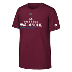 Colorado Avalanche Fanatics Youth Authentic Pro Wordmark T-Shirt - Burgundy | Fanatics Clearance