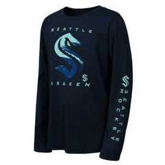 Seattle Kraken Outerstuff Youth Seize the Win Long Sleeve T-Shirt - Deep Sea Blue | NHL sale
