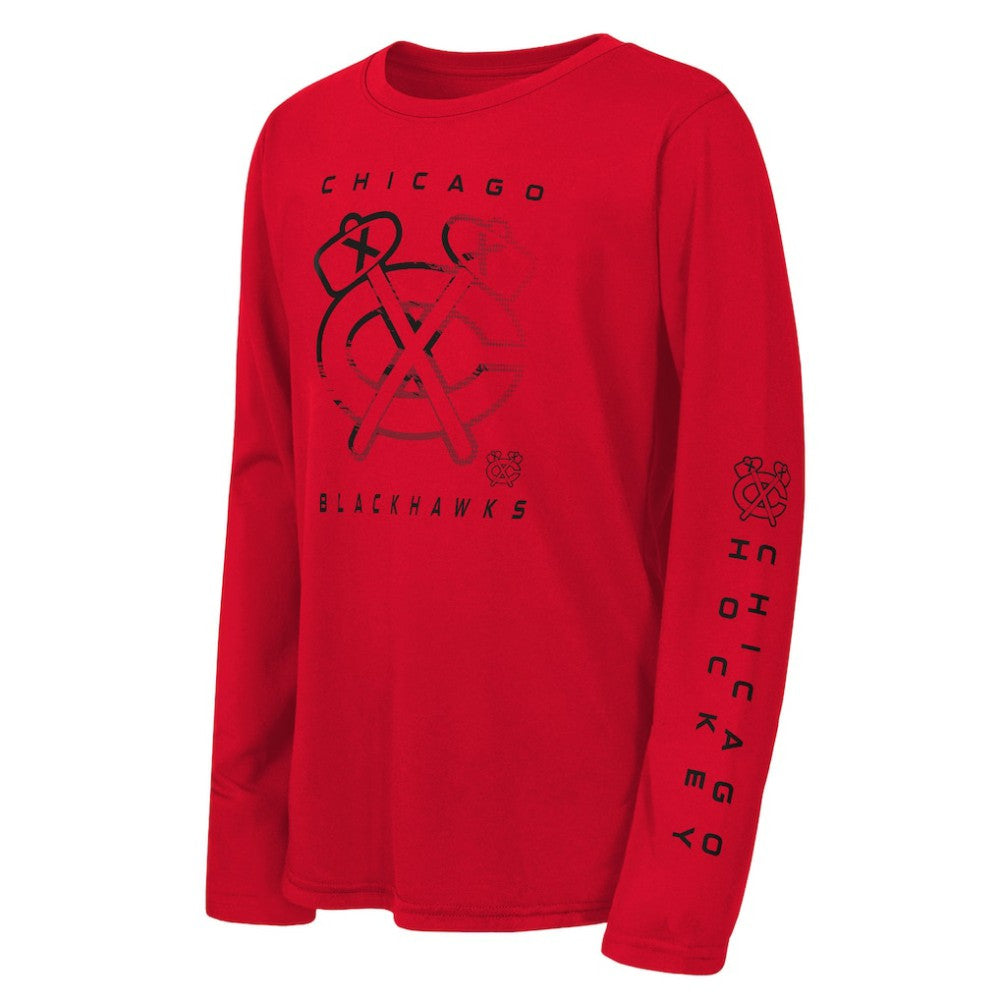 Chicago Blackhawks Outerstuff Youth Seize the Win Long Sleeve T-Shirt - Red | NHL sale