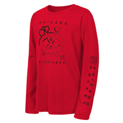 Chicago Blackhawks Outerstuff Youth Seize the Win Long Sleeve T-Shirt - Red | NHL sale