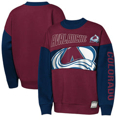 Colorado Avalanche Outerstuff Youth Impact Player Sweatshirt - Burgundy/Navy | NHL online