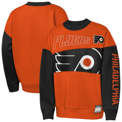 Philadelphia Flyers Outerstuff Youth Impact Player Sweatshirt - Orange/Black | NHL Lifestyle