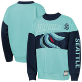 Seattle Kraken Outerstuff Youth Impact Player Sweatshirt - Light Blue/Deep Sea Blue | NHL on sale