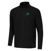 Chicago Blackhawks Antigua St. Patrick Intent Quarter-Zip Pullover Top - Black | NHL Lifestyle