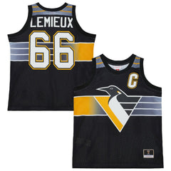 Mario Lemieux Pittsburgh Penguins Mitchell & Ness Unisex Maxxed Out Fashion Basketball Jersey - Black | NHL Lifestyle