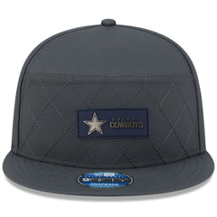 Dallas Cowboys New Era 2025 Sideline Cold Weather Split Panel 9FIFTY Snapback Hat - Charcoal - NFL
