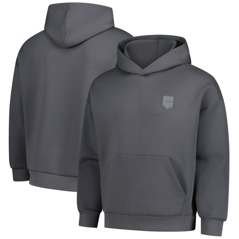 USMNT Levelwear Luxe Signature Tri-Blend Pullover Hoodie Gray