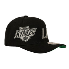 Los Angeles Kings Mitchell & Ness Busted Logo Wordmark Wrap-Around Pro Pinch Adjustable Hat - Black | NHL discount