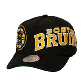 Boston Bruins Mitchell & Ness Busted Logo Wordmark Wrap-Around Pro Pinch Adjustable Hat - Black | NHL online